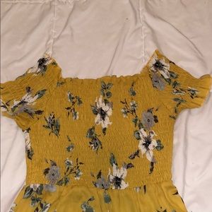 Yellow floral jumpsuit